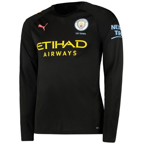 Trikot Manchester City Auswarts ML 2019-20 Schwarz Fussballtrikots Günstig